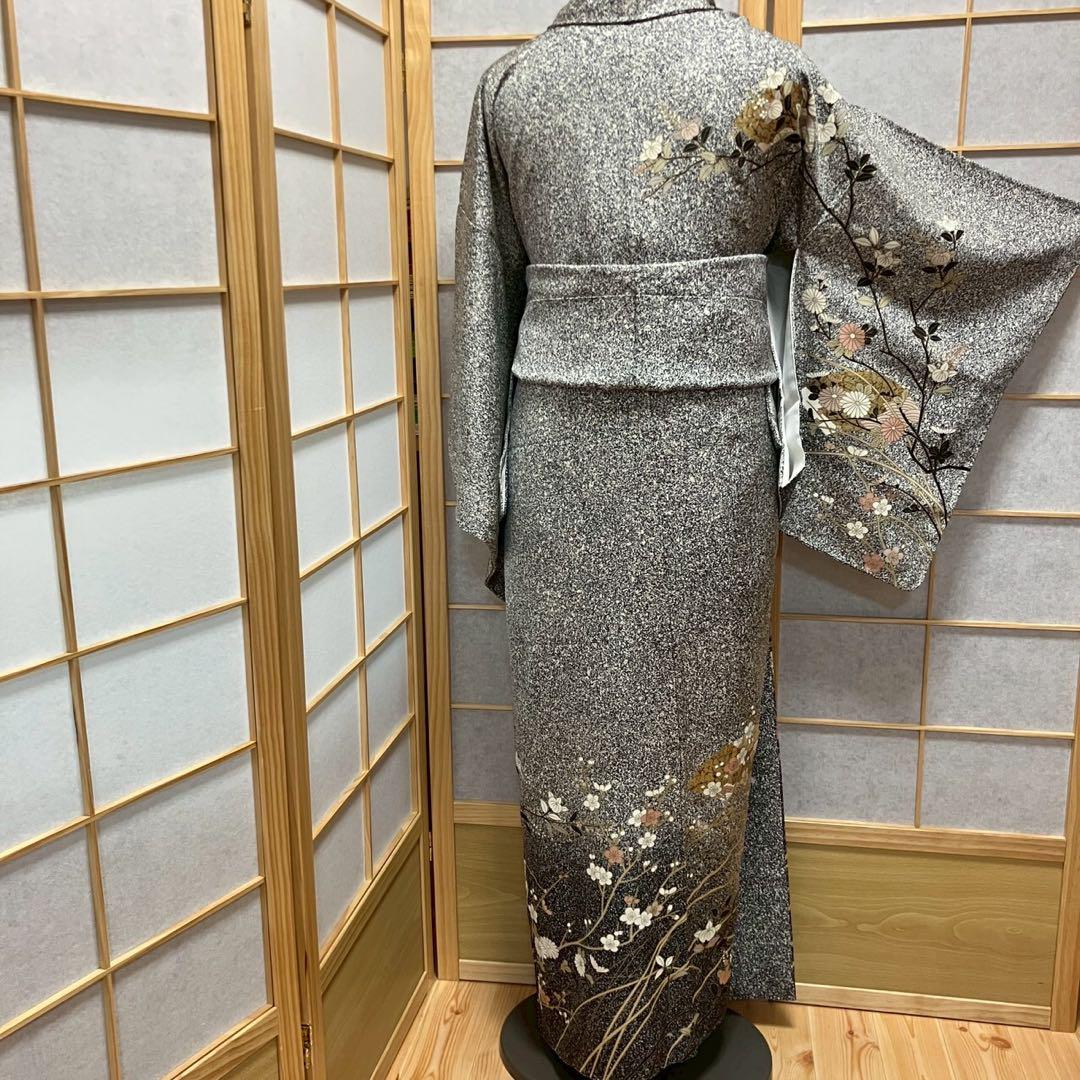 4354# Japanese Kimono Vintage Womens Silk Fabric Robe Kimono only sold