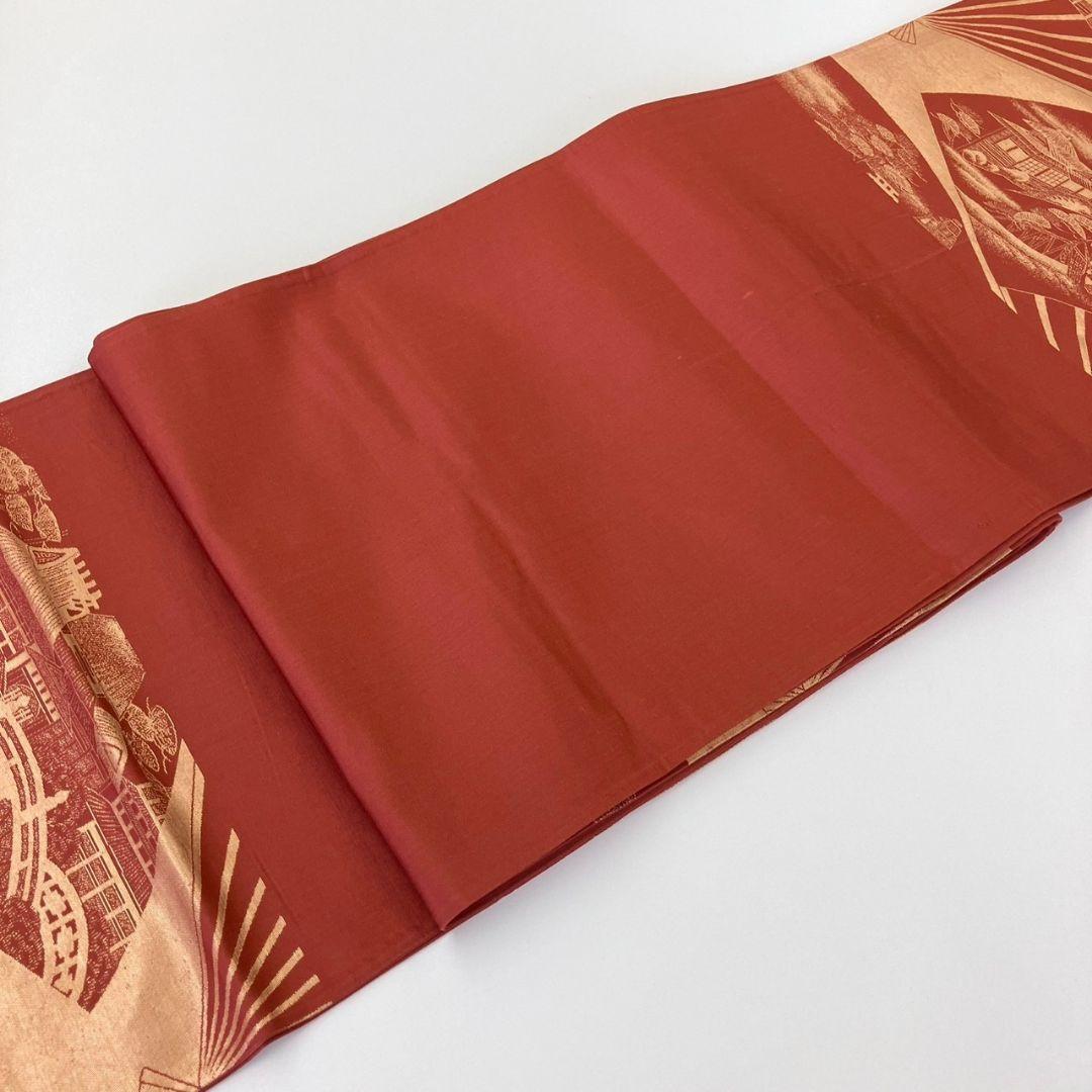 3027# Japanese Vintage Fukuro Obi Belt Kimono Fabric Silk Traditional