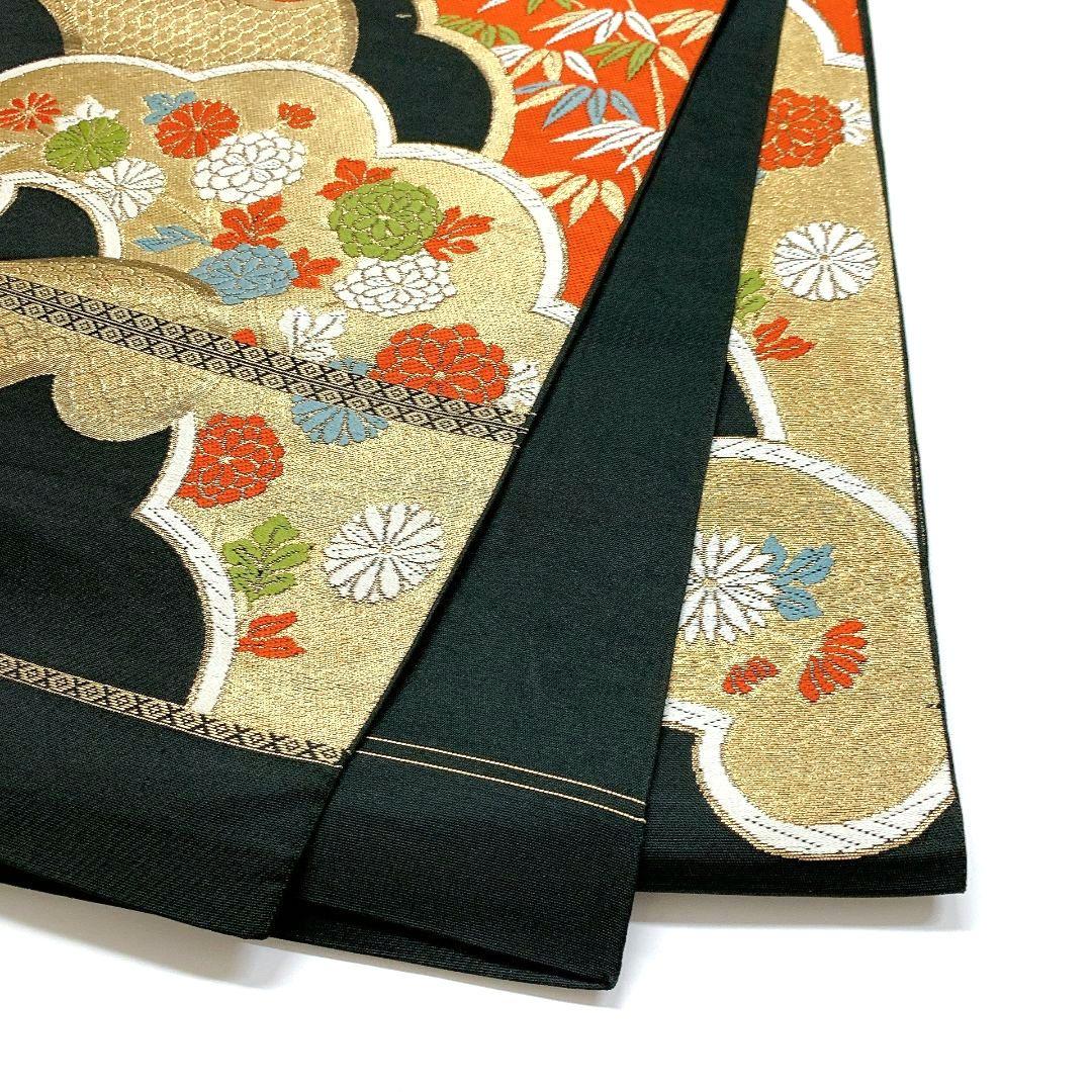 4522# Japanese Vintage Fukuro Obi Belt Kimono Fabric Silk Traditional Untailored