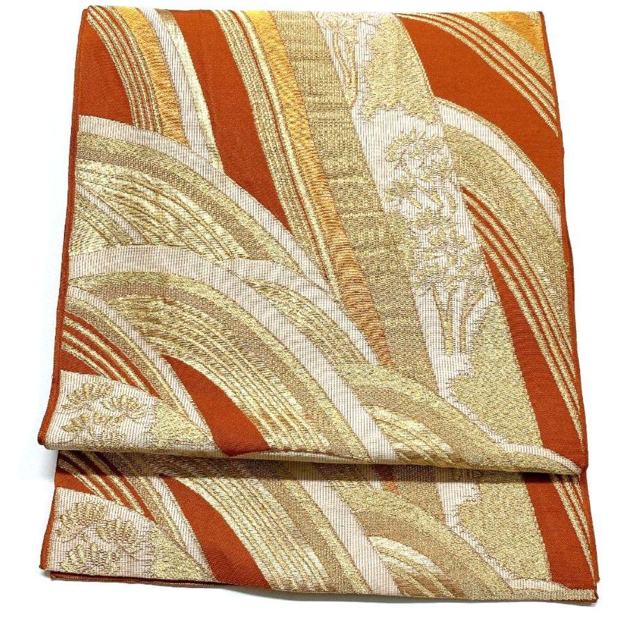 3763# Japanese Vintage Fukuro Obi Belt Kimono Fabric Silk Traditional