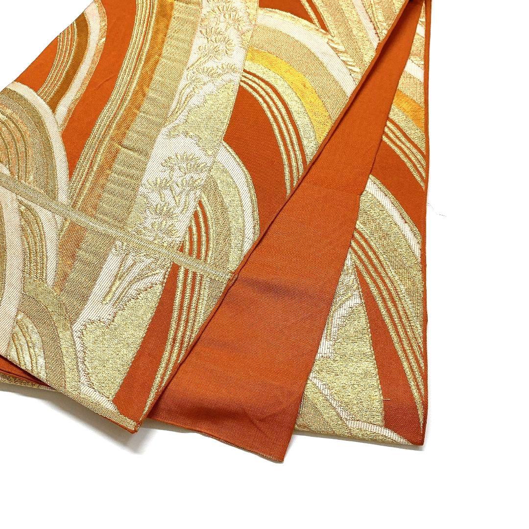 3763# Japanese Vintage Fukuro Obi Belt Kimono Fabric Silk Traditional