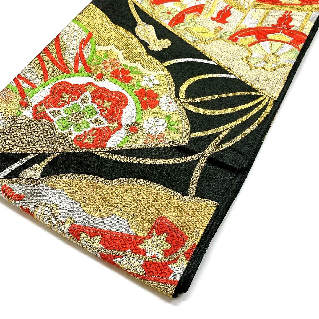 3792# Japanese Vintage Fukuro Obi Belt Kimono Fabric Silk Traditional Untailored