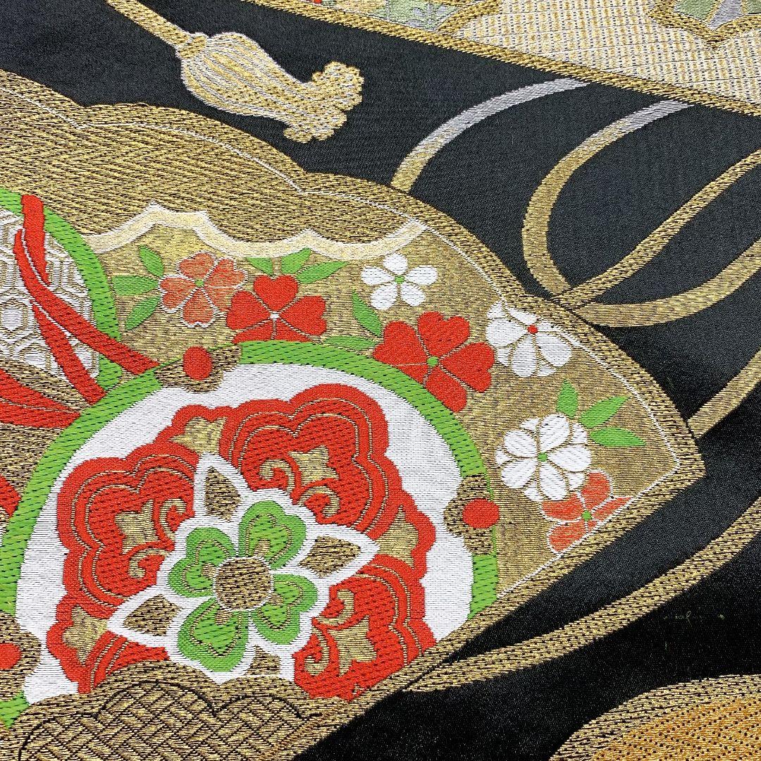 3792# Japanese Vintage Fukuro Obi Belt Kimono Fabric Silk Traditional Untailored