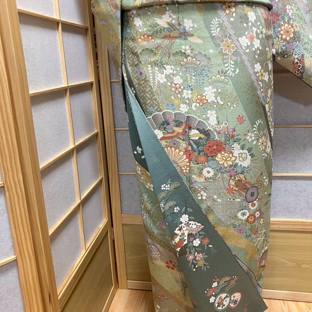 4405# Japanese Kimono Vintage Womens Silk Fabric Robe Kimono only sold