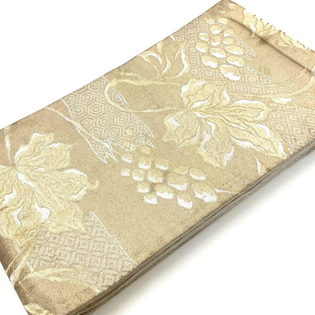 4728# Japanese Vintage Fukuro Obi Belt Kimono Fabric Silk Traditional Untailored