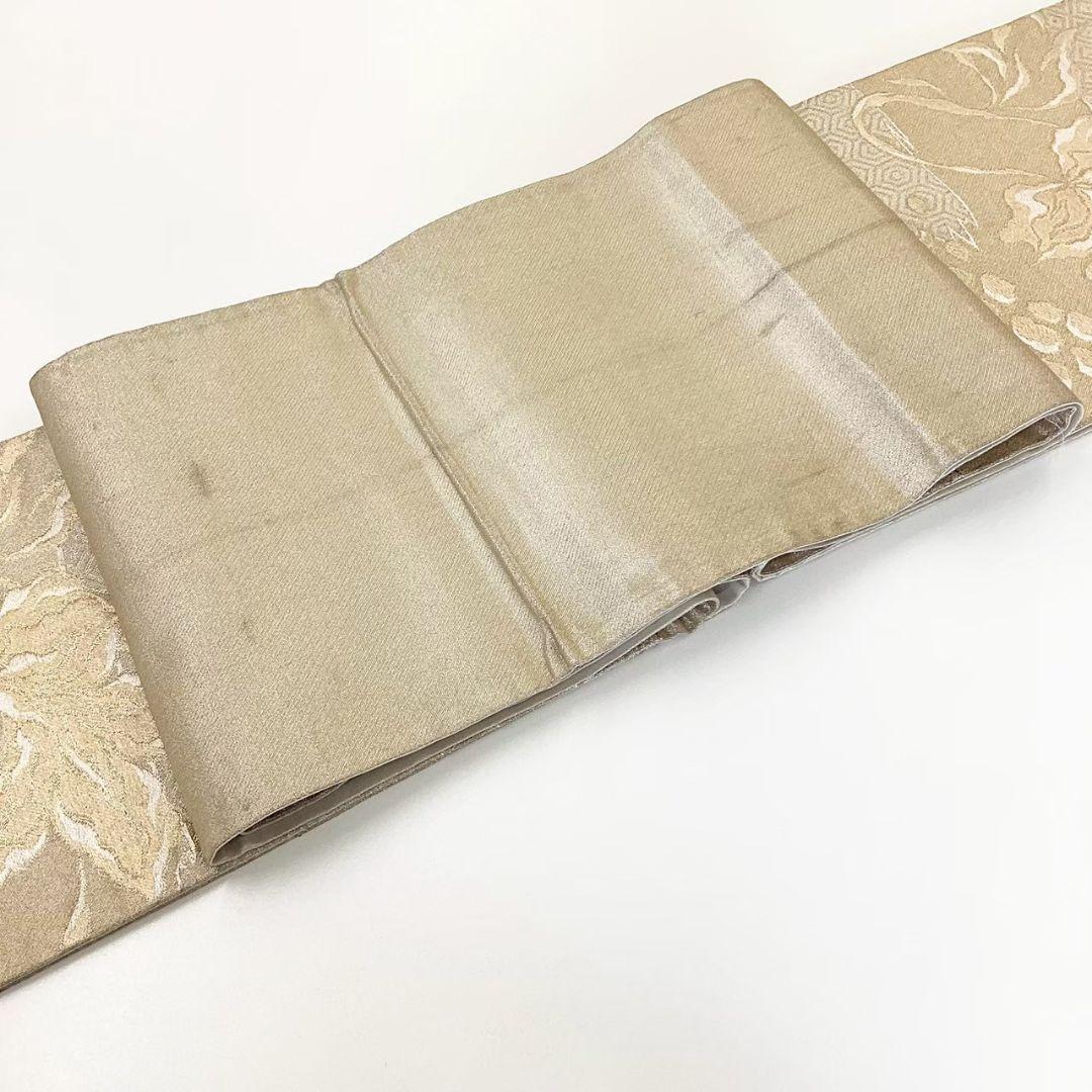 4728# Japanese Vintage Fukuro Obi Belt Kimono Fabric Silk Traditional Untailored