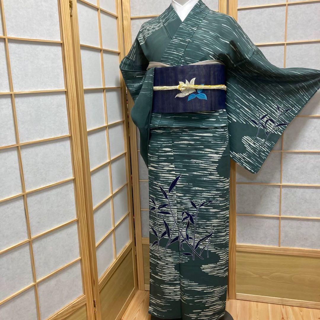 0232# Japanese Kimono only sold Vintage Womens Silk Fabric Robe Summer kimono