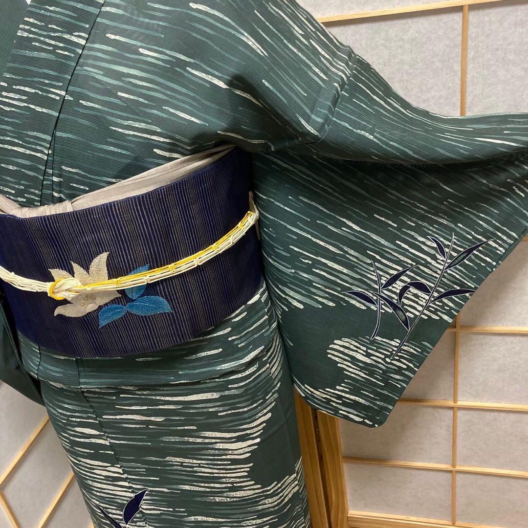 0232# Japanese Kimono only sold Vintage Womens Silk Fabric Robe Summer kimono