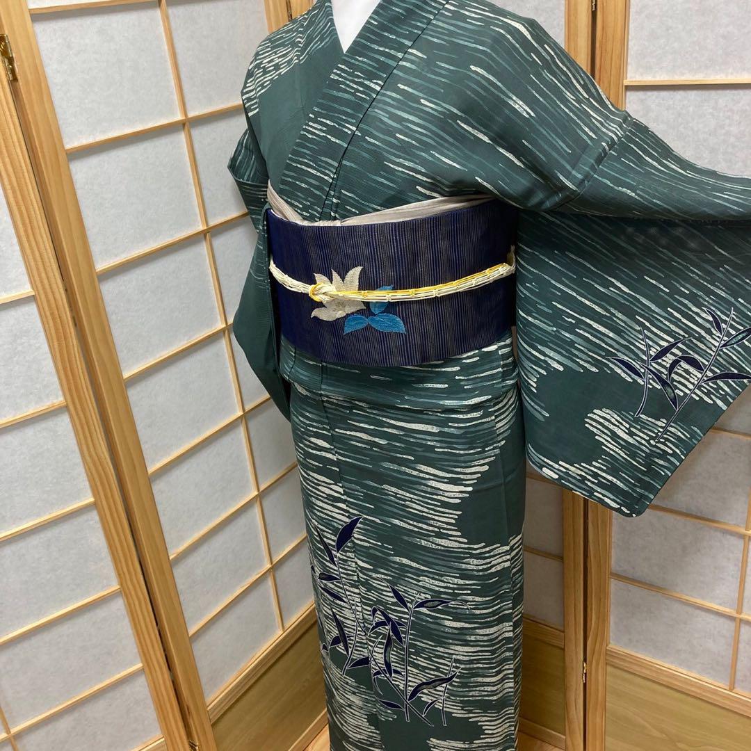 0232# Japanese Kimono only sold Vintage Womens Silk Fabric Robe Summer kimono
