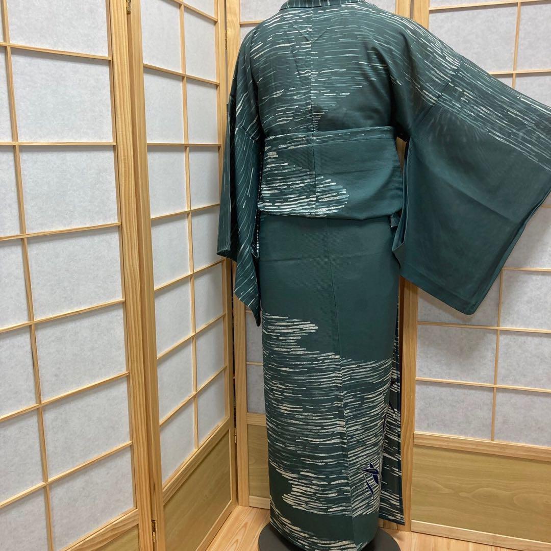 0232# Japanese Kimono only sold Vintage Womens Silk Fabric Robe Summer kimono