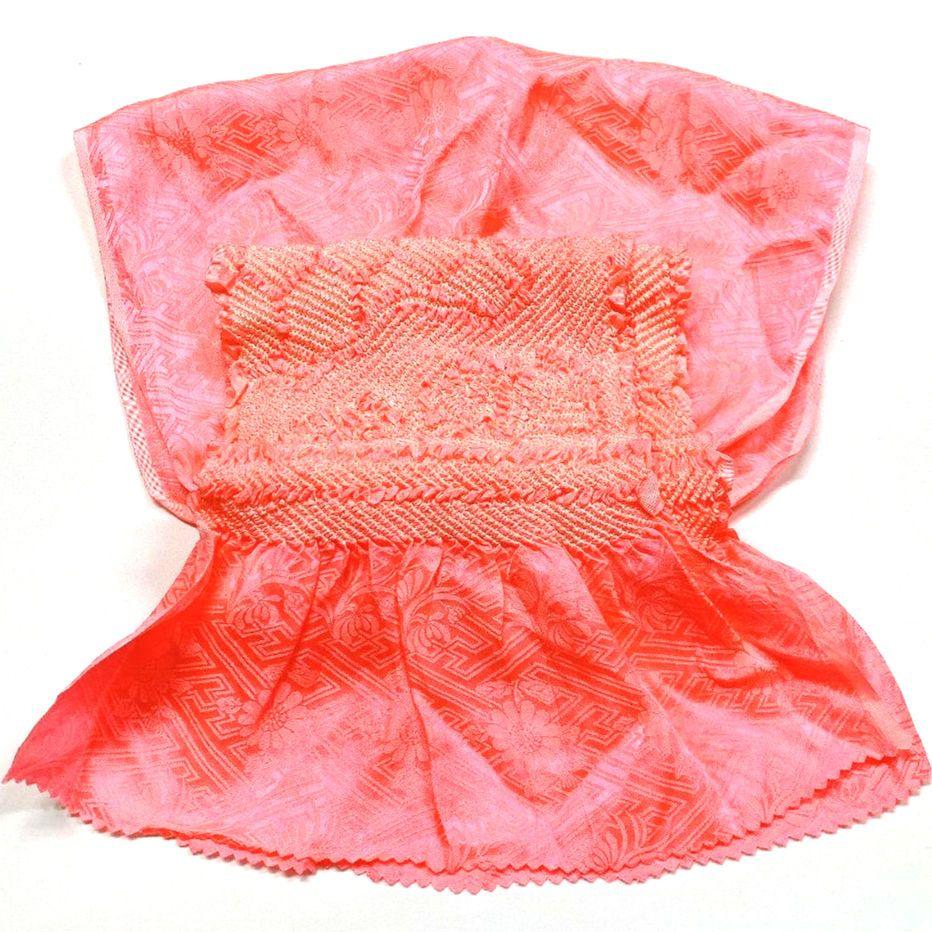 3886# Japanese Kimono Accessory Obiage and Obijime 2-piece Set Silk Shibori