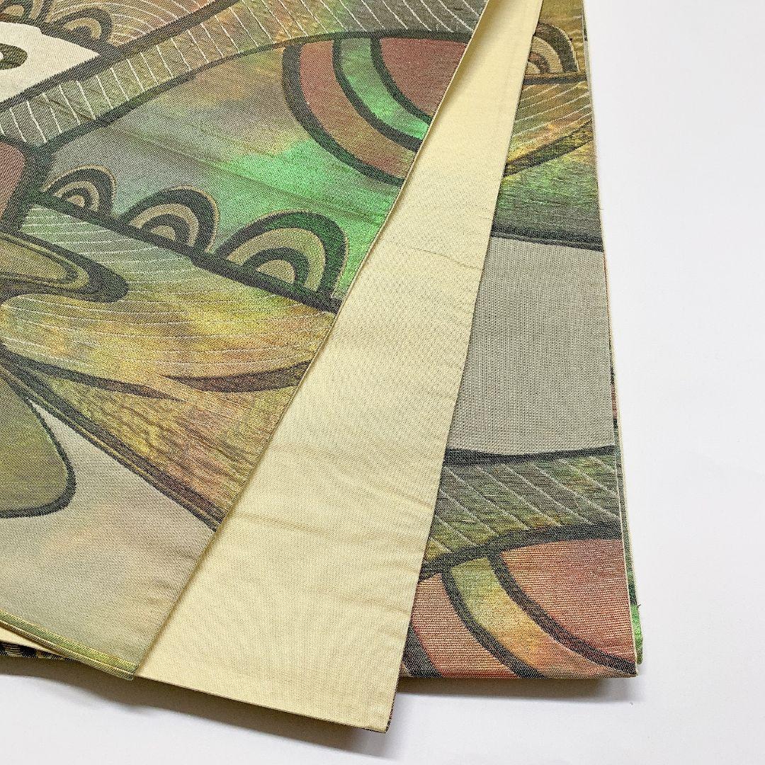4102# Japanese Vintage Fukuro Obi Belt Kimono Fabric Silk Traditional