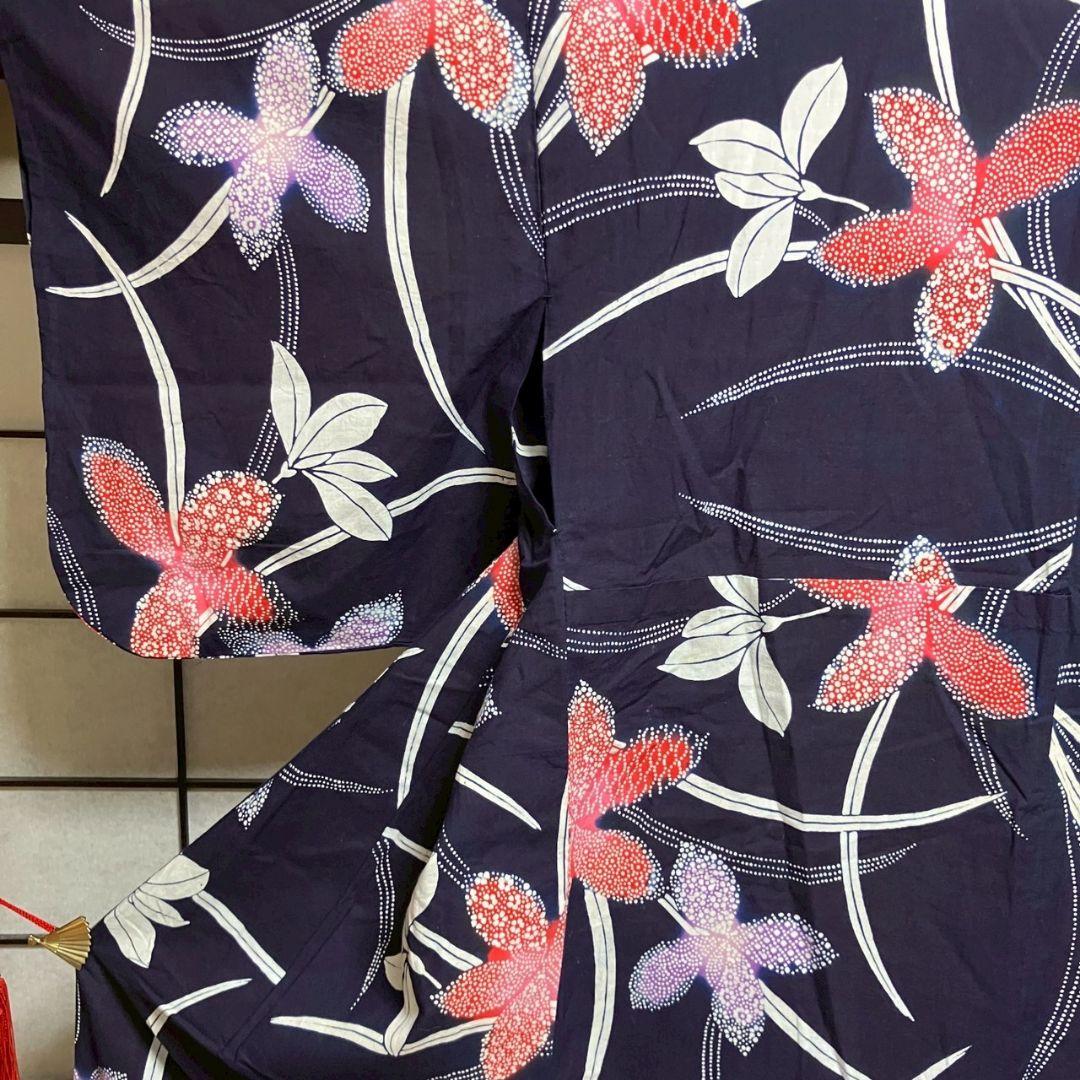 4867# Japanese Yukata Kimono Vintage Cotton Fabric Robe Women's Traditional