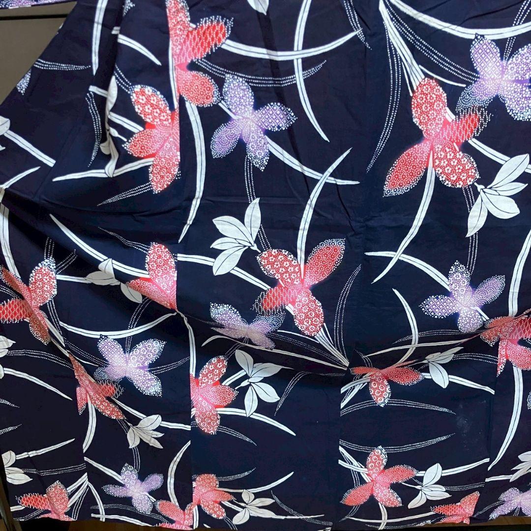 4867# Japanese Yukata Kimono Vintage Cotton Fabric Robe Women's Traditional