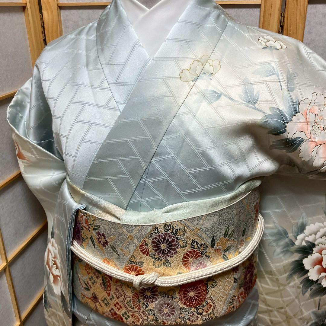 5456# Japanese Kimono Vintage Womens Silk Fabric Robe Kimono only sold