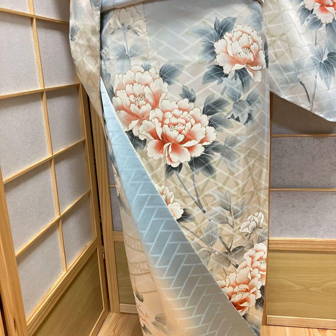 5456# Japanese Kimono Vintage Womens Silk Fabric Robe Kimono only sold