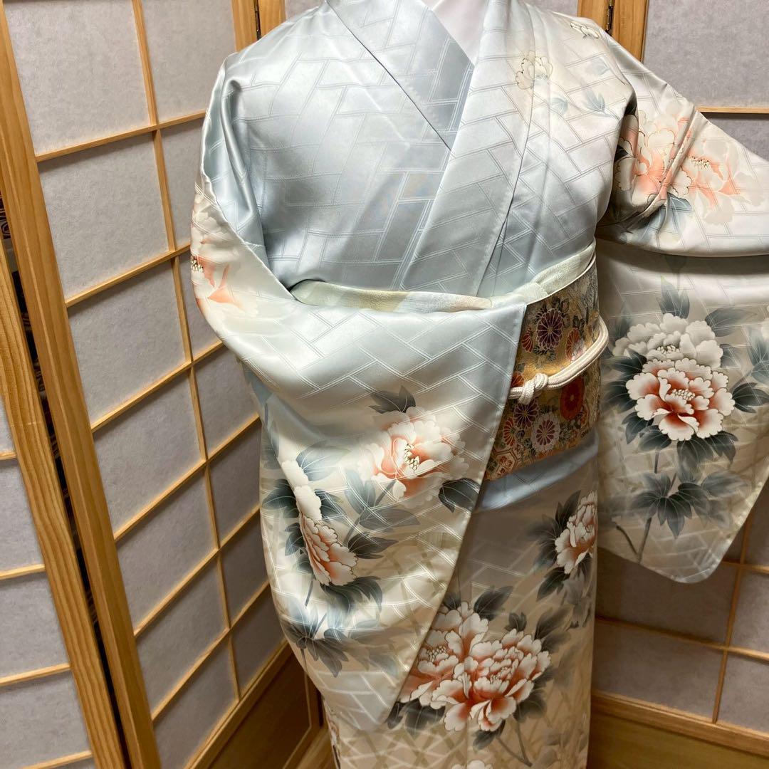 5456# Japanese Kimono Vintage Womens Silk Fabric Robe Kimono only sold