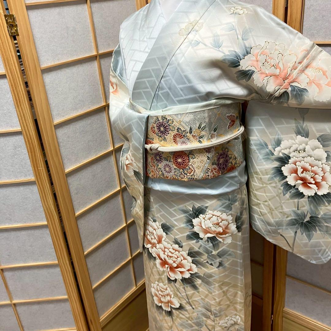 5456# Japanese Kimono Vintage Womens Silk Fabric Robe Kimono only sold