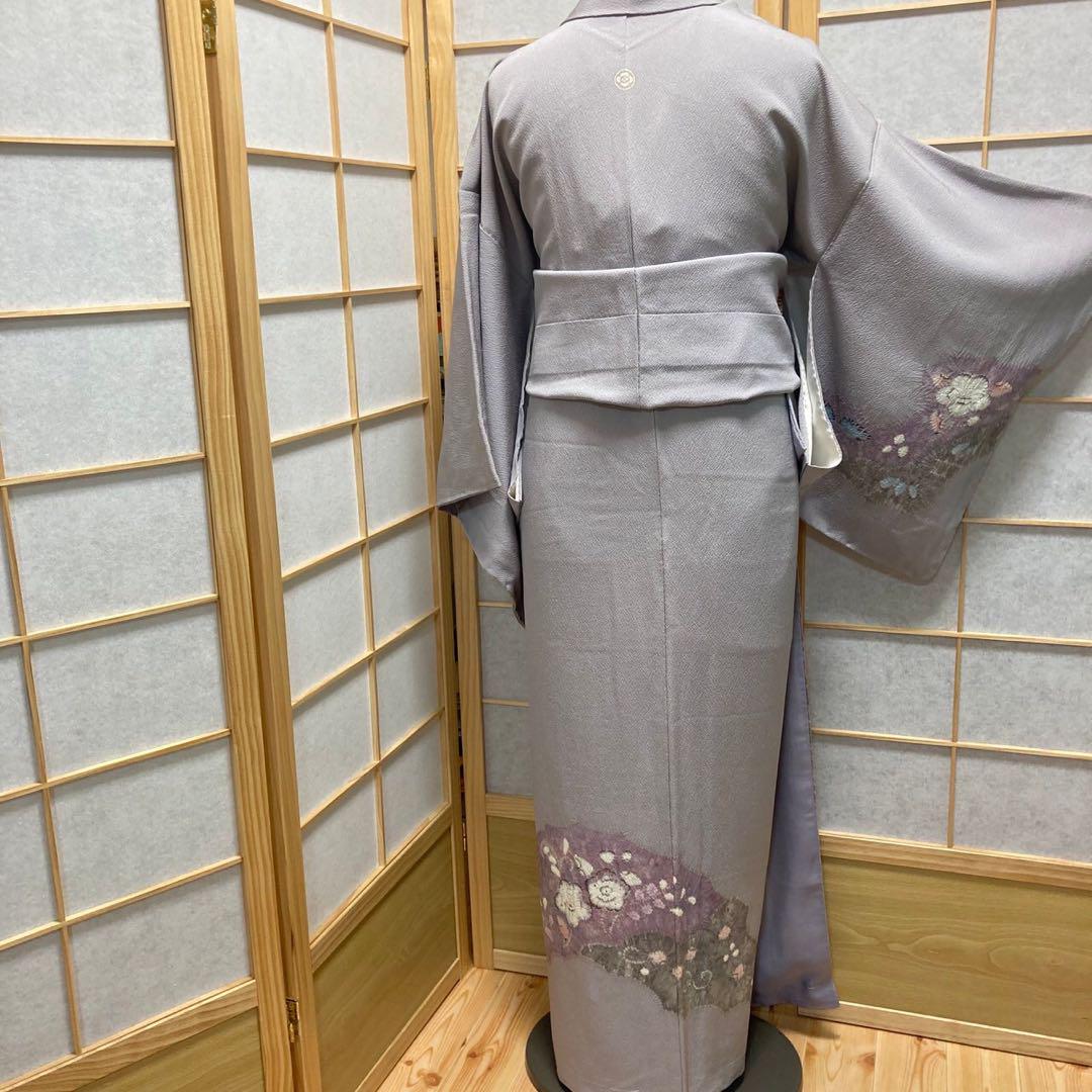 2887# Japanese Kimono Vintage Womens Silk Fabric Robe Kimono only sold Shibori