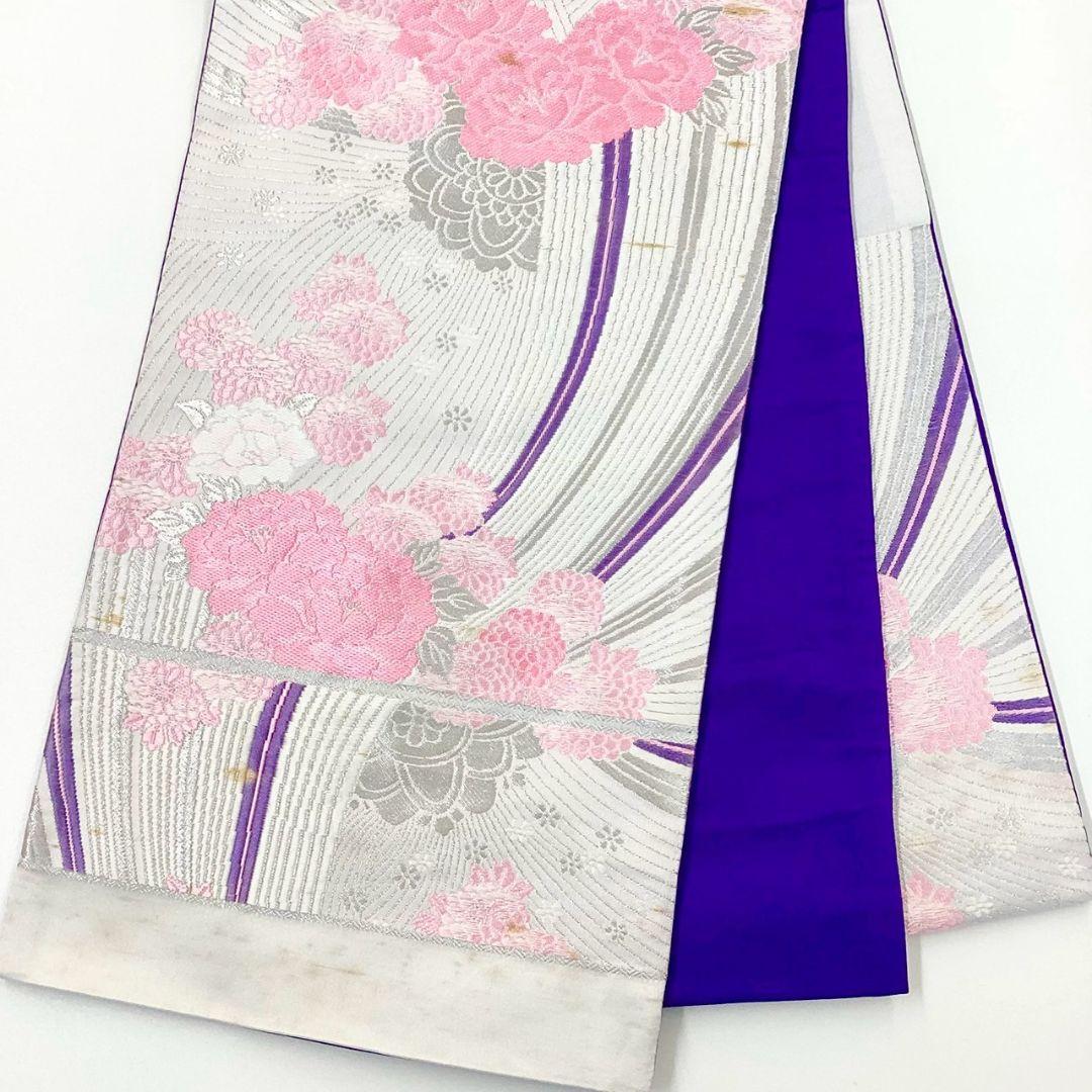 4942# Japanese Vintage Fukuro Obi Belt Kimono Fabric Silk Traditional Untailored