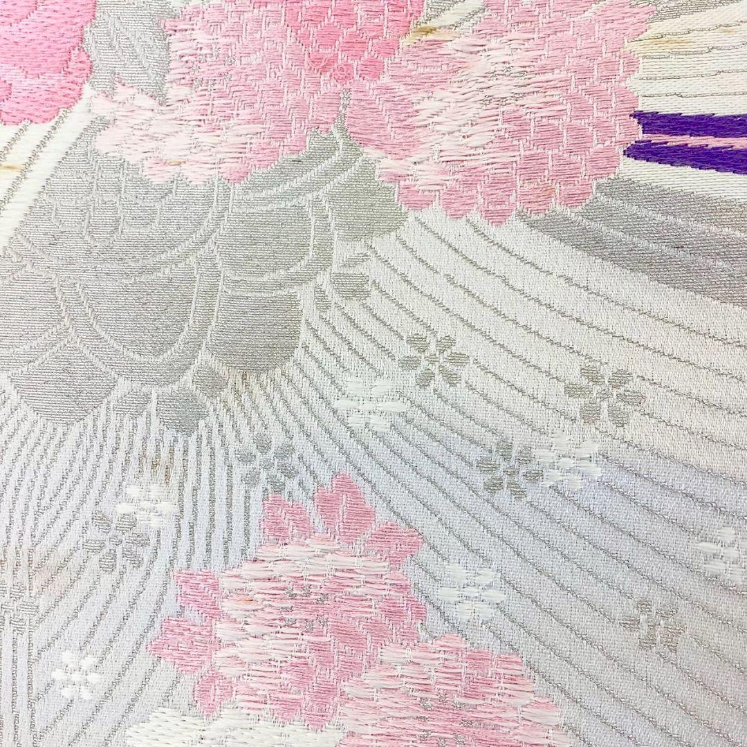 4942# Japanese Vintage Fukuro Obi Belt Kimono Fabric Silk Traditional Untailored