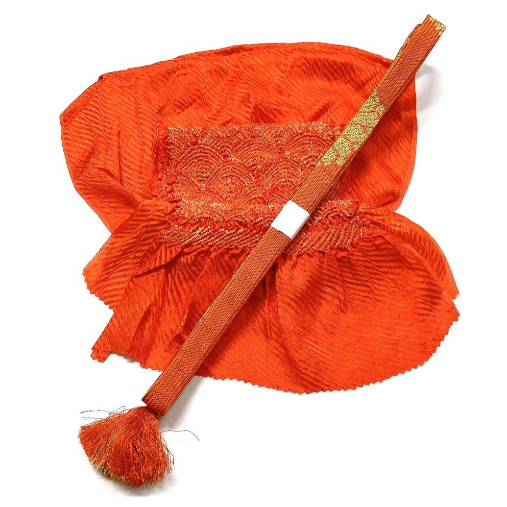 3860# Japanese Kimono Accessory Obiage and Obijime 2-piece Set Silk Shibori