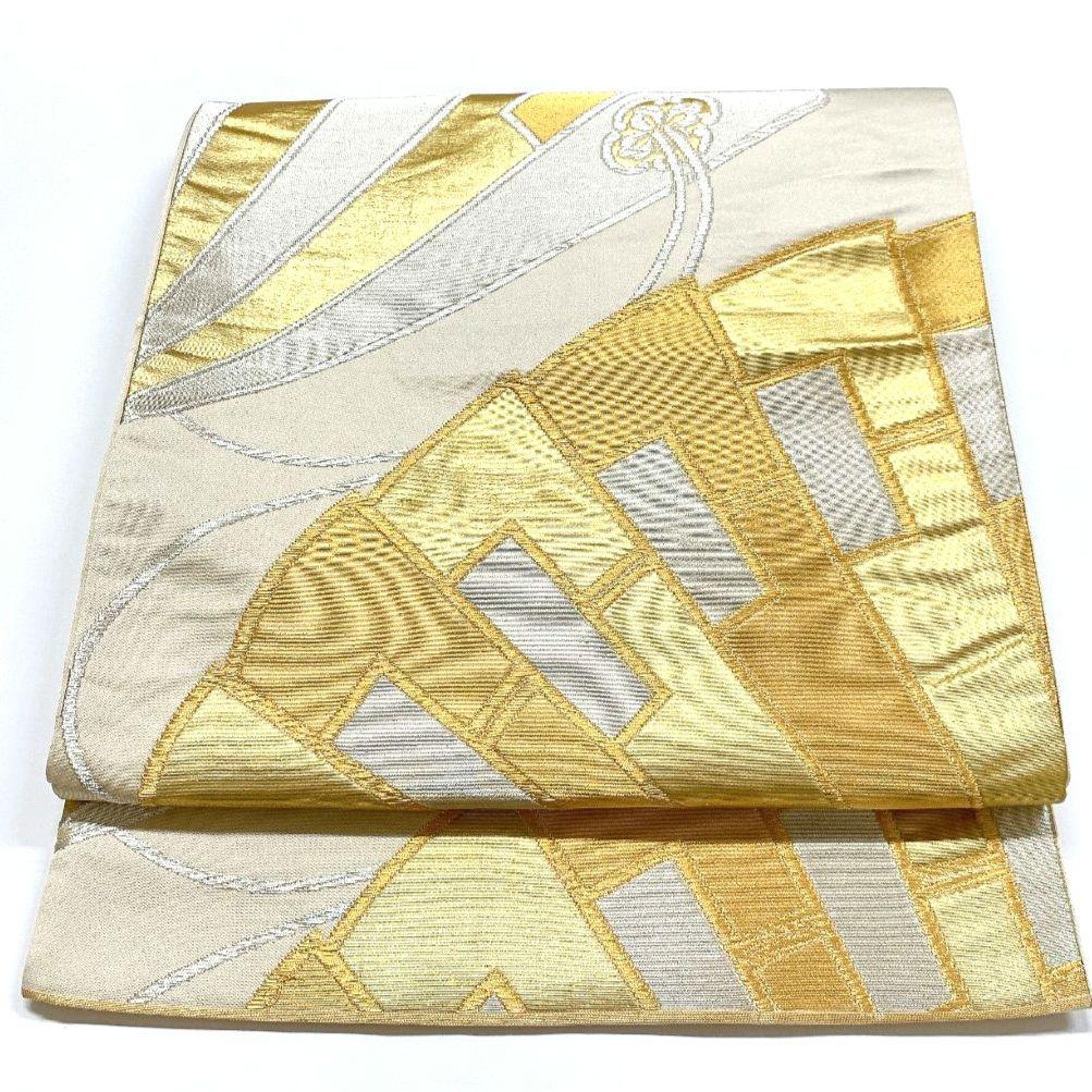 4531# Japanese Vintage Fukuro Obi Belt Kimono Fabric Silk Traditional