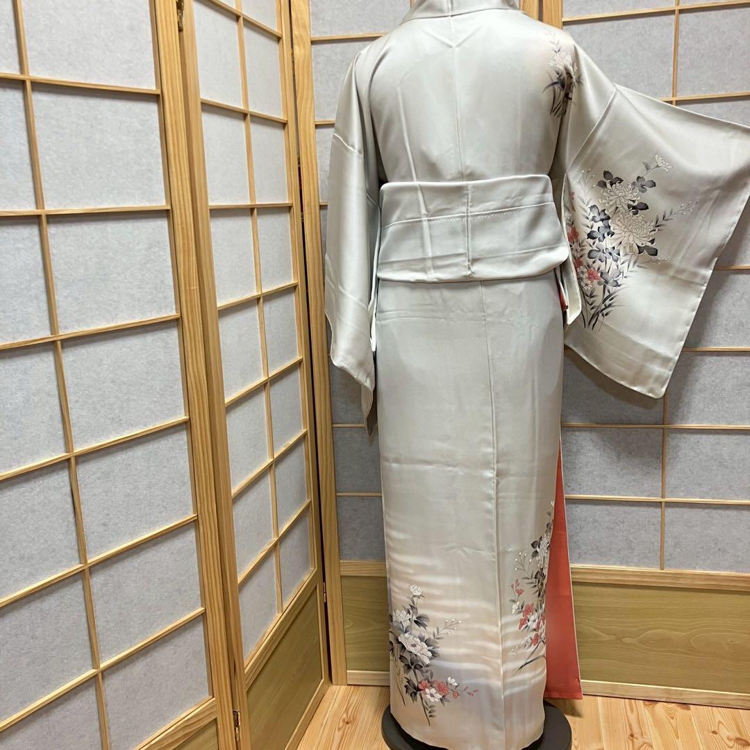 4367# Japanese Kimono Vintage Womens Silk Fabric Robe Kimono only sold Unused