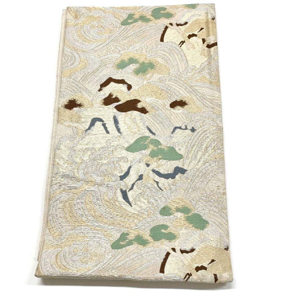 4115# Japanese Vintage Fukuro Obi Belt Kimono Fabric Silk Traditional Untailored