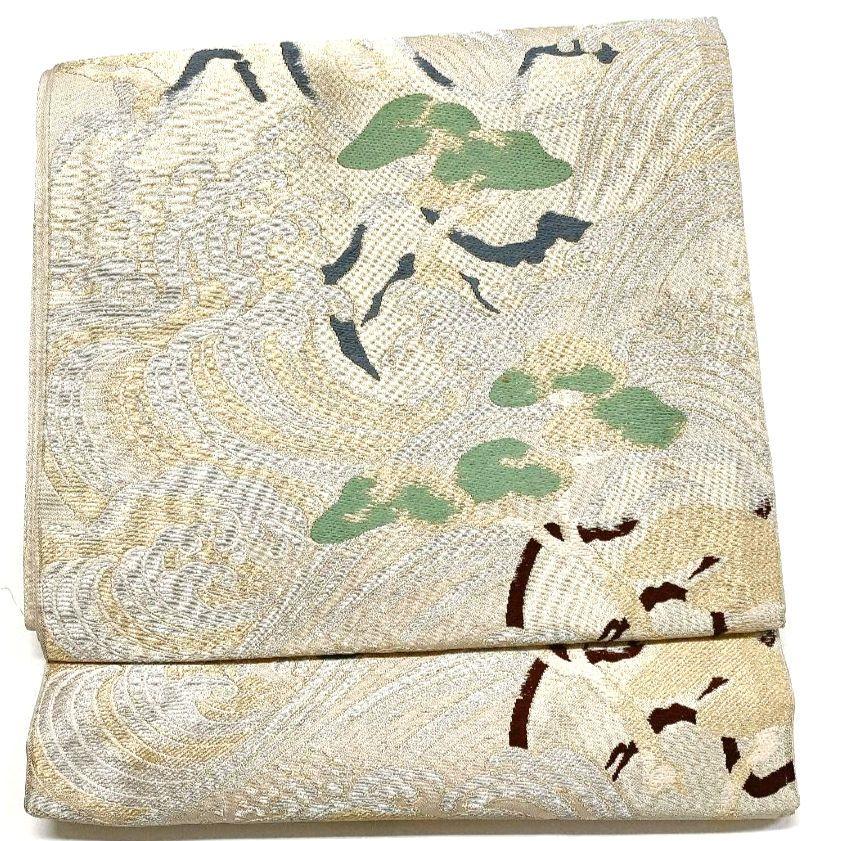 4115# Japanese Vintage Fukuro Obi Belt Kimono Fabric Silk Traditional Untailored