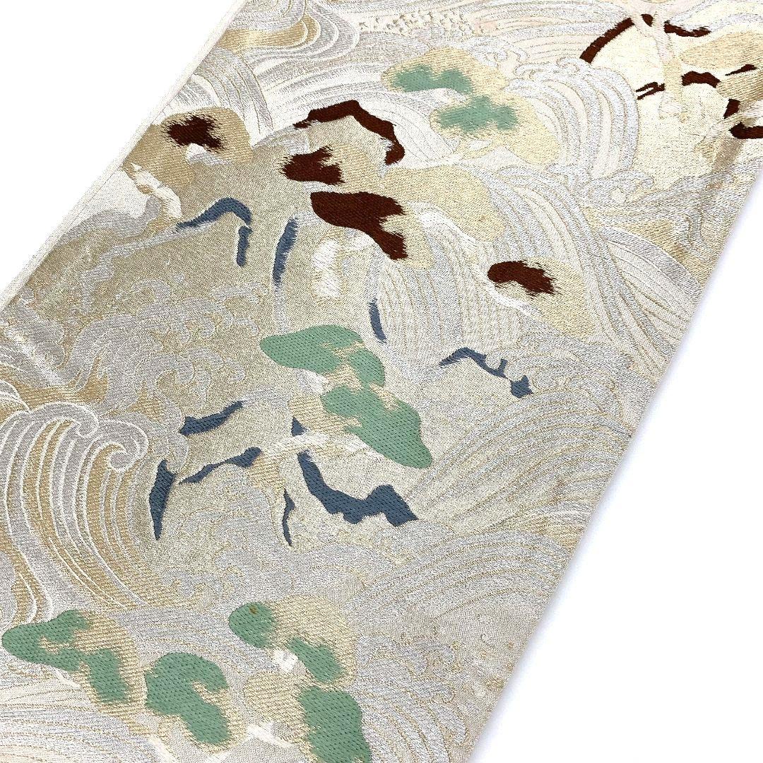 4115# Japanese Vintage Fukuro Obi Belt Kimono Fabric Silk Traditional Untailored