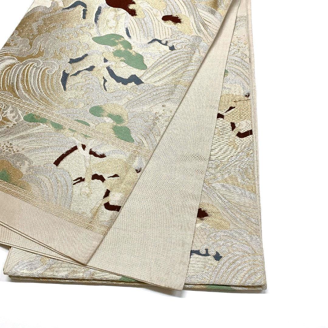 4115# Japanese Vintage Fukuro Obi Belt Kimono Fabric Silk Traditional Untailored