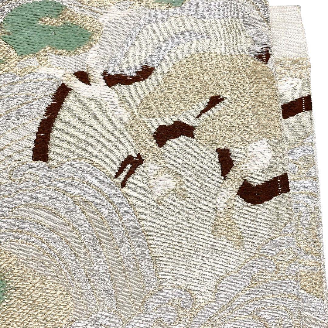 4115# Japanese Vintage Fukuro Obi Belt Kimono Fabric Silk Traditional Untailored