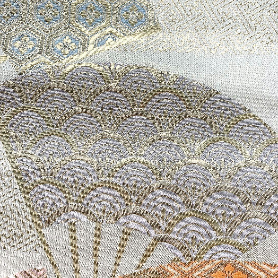 5061# Japanese Vintage Fukuro Obi Belt Kimono Fabric Silk Traditional