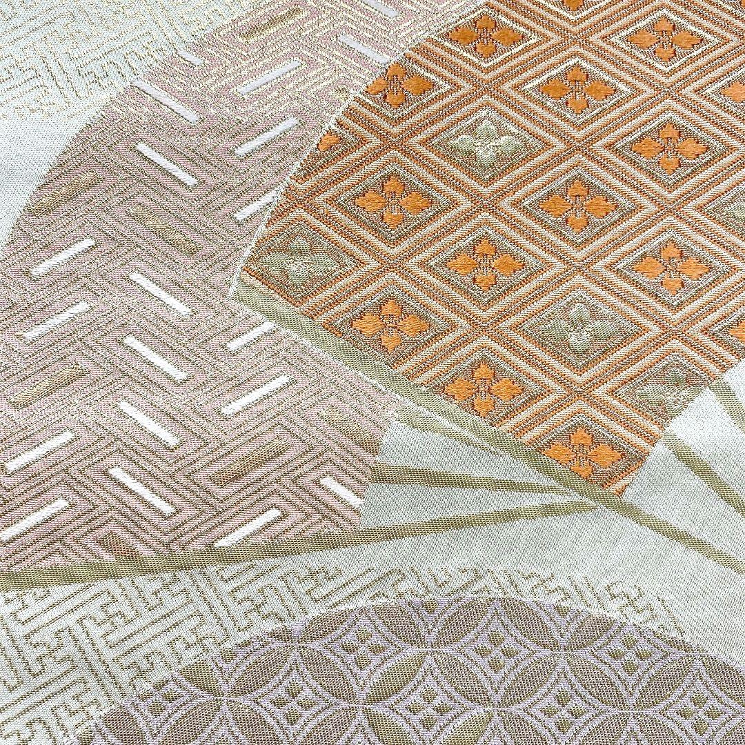 5061# Japanese Vintage Fukuro Obi Belt Kimono Fabric Silk Traditional