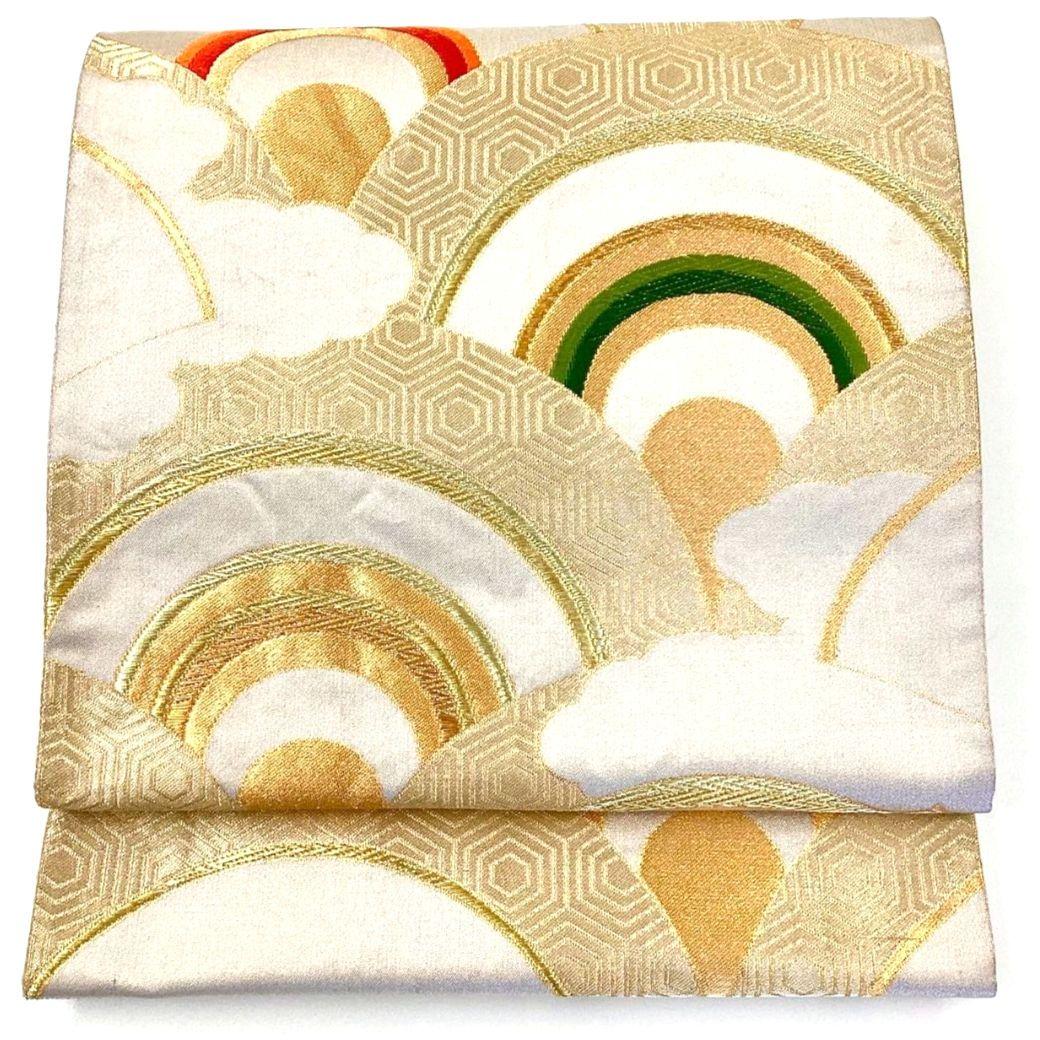 4230# Japanese Vintage Fukuro Obi Belt Kimono Fabric Silk Traditional Embroidery