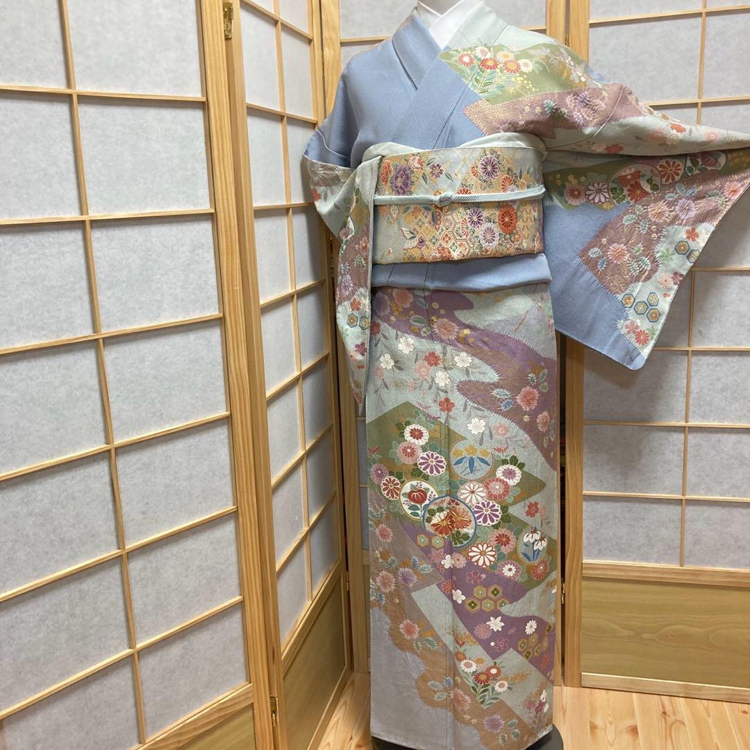 3914# Japanese Kimono Vintage Womens Silk Fabric Robe Kimono only sold