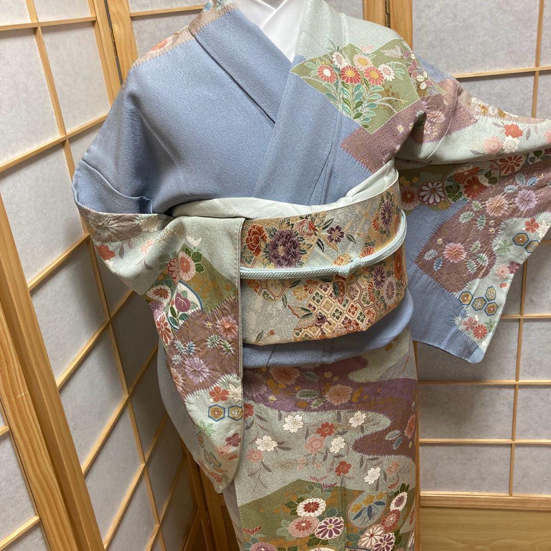 3914# Japanese Kimono Vintage Womens Silk Fabric Robe Kimono only sold