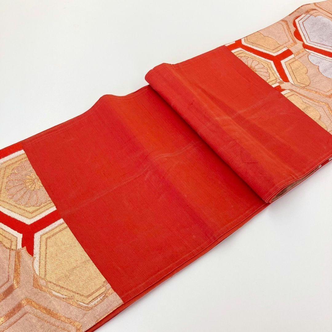 3030# Japanese Vintage Fukuro Obi Belt Kimono Fabric Silk Traditional Untailored