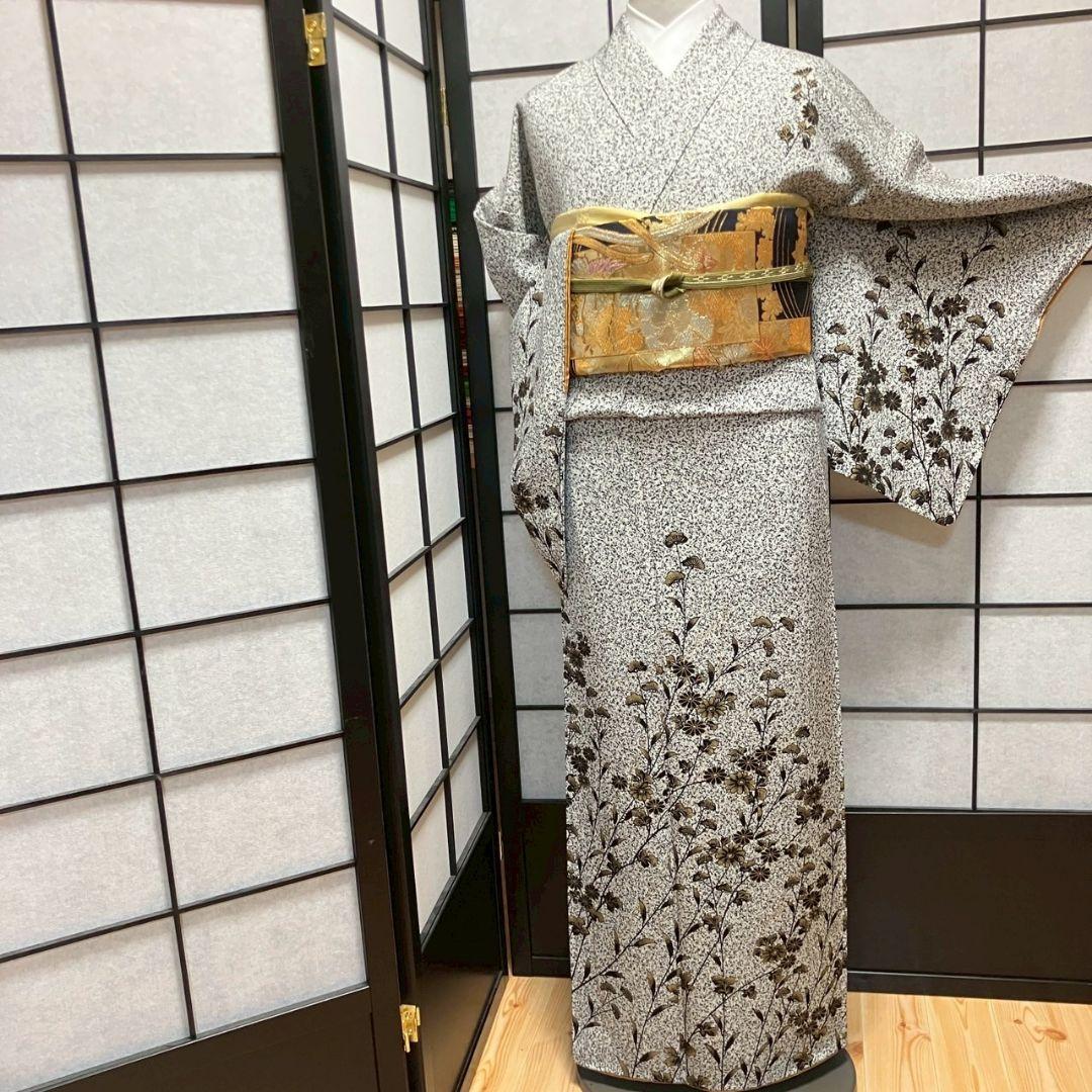 4384# Japanese Kimono Vintage Womens Silk Fabric Robe Kimono only sold