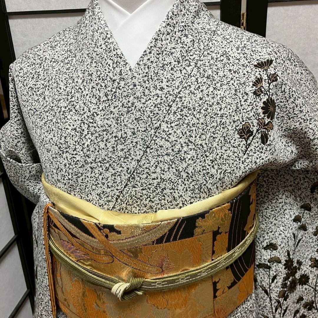 4384# Japanese Kimono Vintage Womens Silk Fabric Robe Kimono only sold