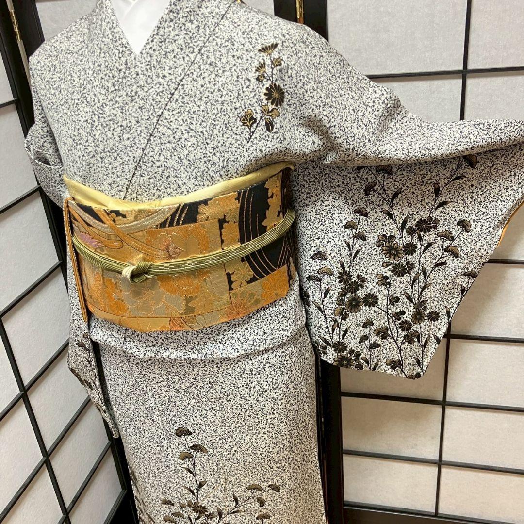 4384# Japanese Kimono Vintage Womens Silk Fabric Robe Kimono only sold