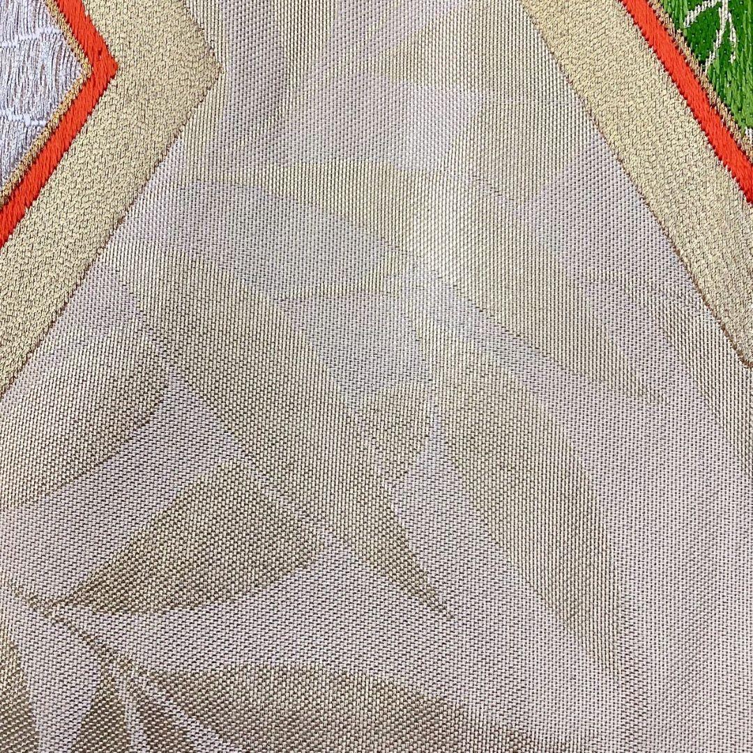 4727# Japanese Vintage Fukuro Obi Belt Kimono Fabric Silk Traditional Embroidery