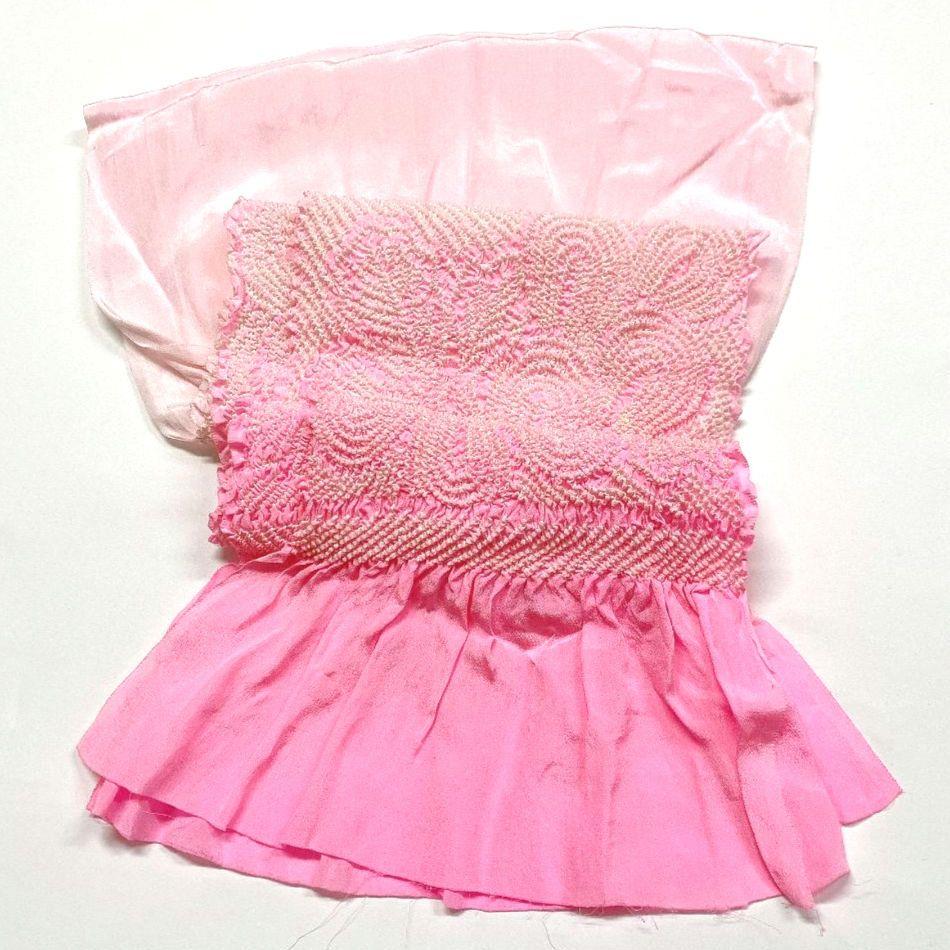 4215# Japanese Kimono Accessory Obiage and Obijime 2-piece Set Silk Shibori