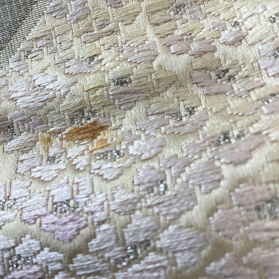 4911# Japanese Vintage Fukuro Obi Belt Kimono Fabric Silk Traditional Embroidery