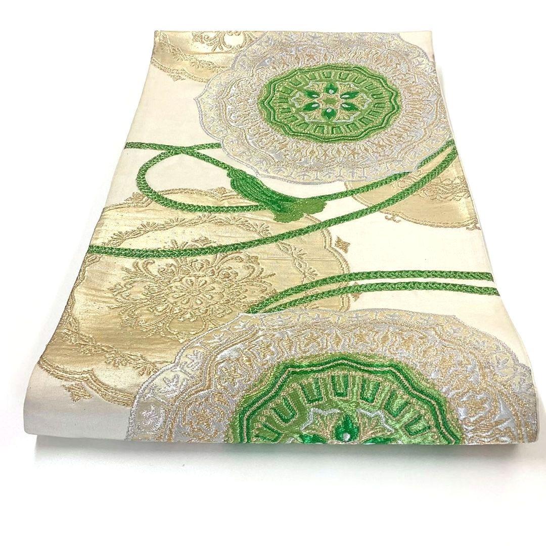 4731# Japanese Vintage Fukuro Obi Belt Kimono Fabric Silk Traditional