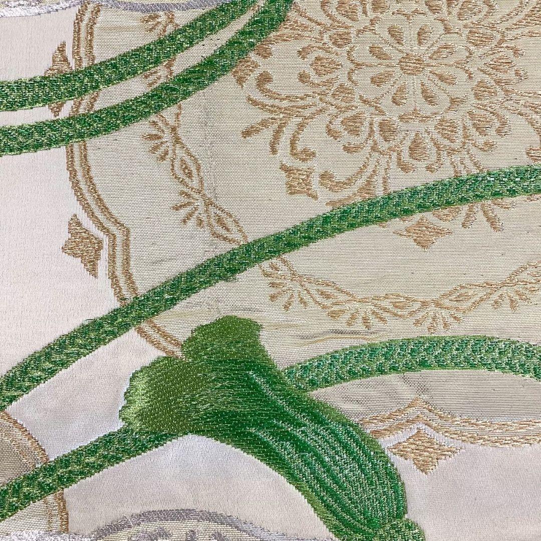 4731# Japanese Vintage Fukuro Obi Belt Kimono Fabric Silk Traditional