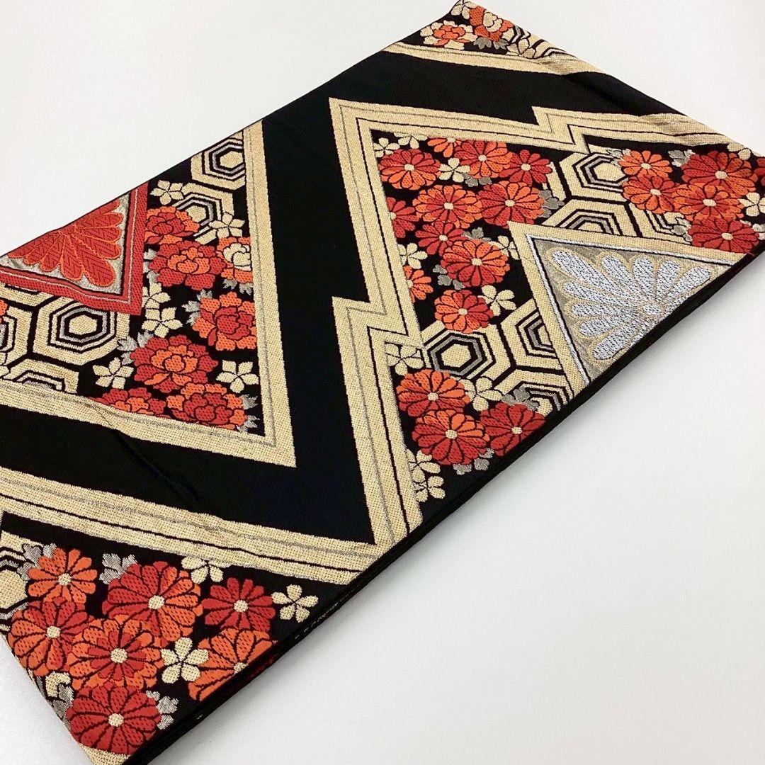 4969# Japanese Vintage Fukuro Obi Belt Kimono Fabric Silk Traditional Untailored