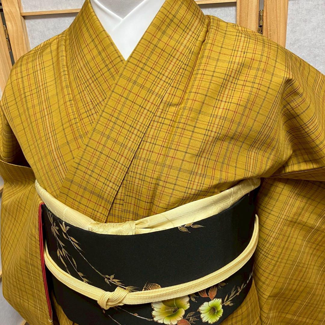 4376# Japanese Kimono Vintage Womens Silk Pongee Fabric Robe Kimono only sold