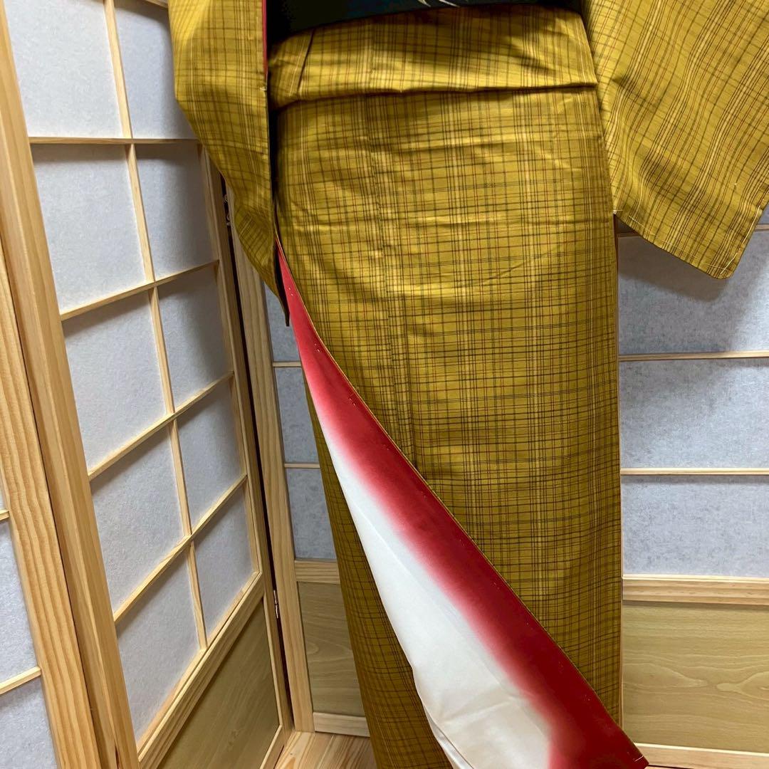 4376# Japanese Kimono Vintage Womens Silk Pongee Fabric Robe Kimono only sold